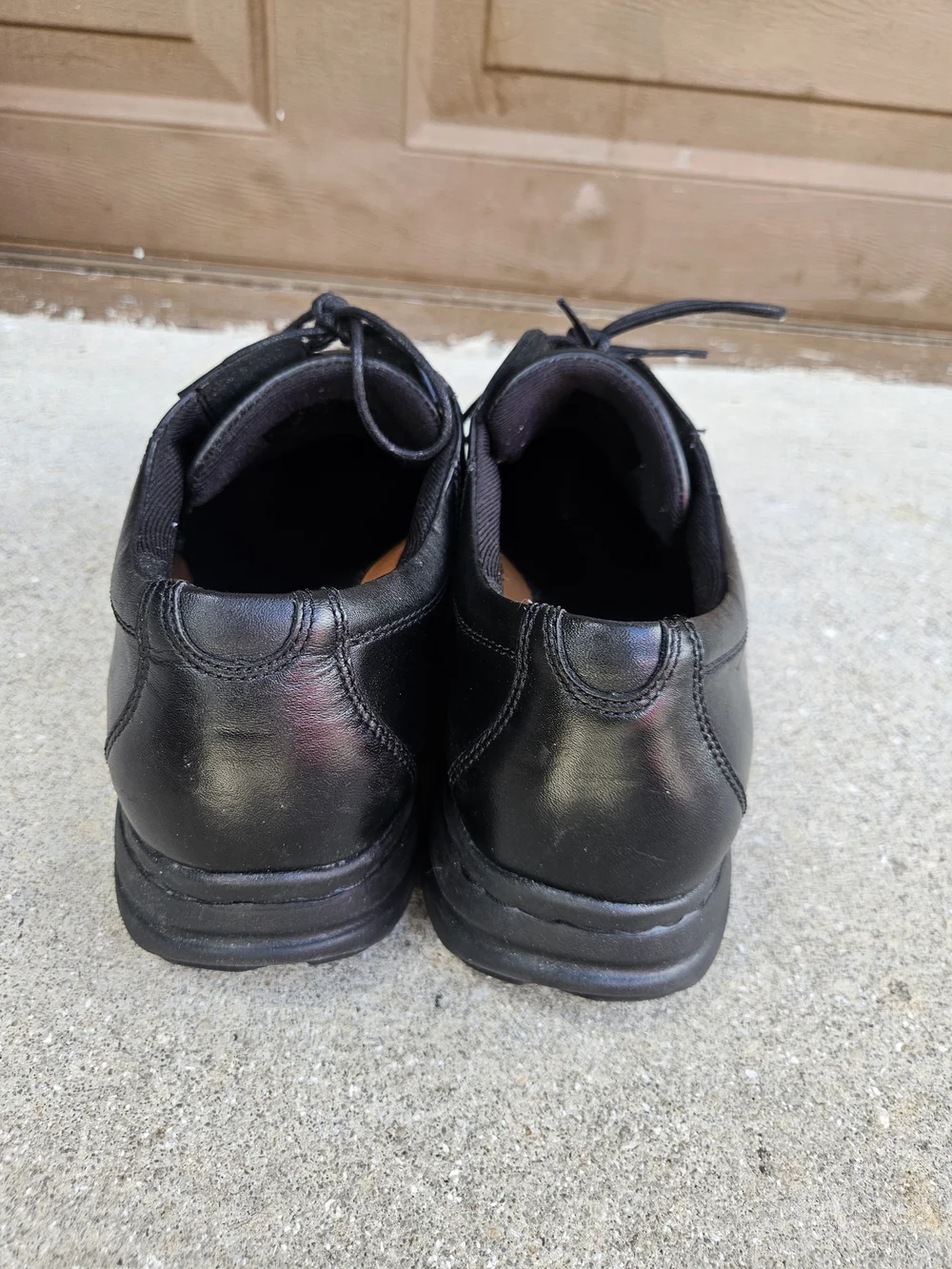 Dunham by New Balance Men's Bryce Oxford Black Dress Shoes Lace-Up Leather Used